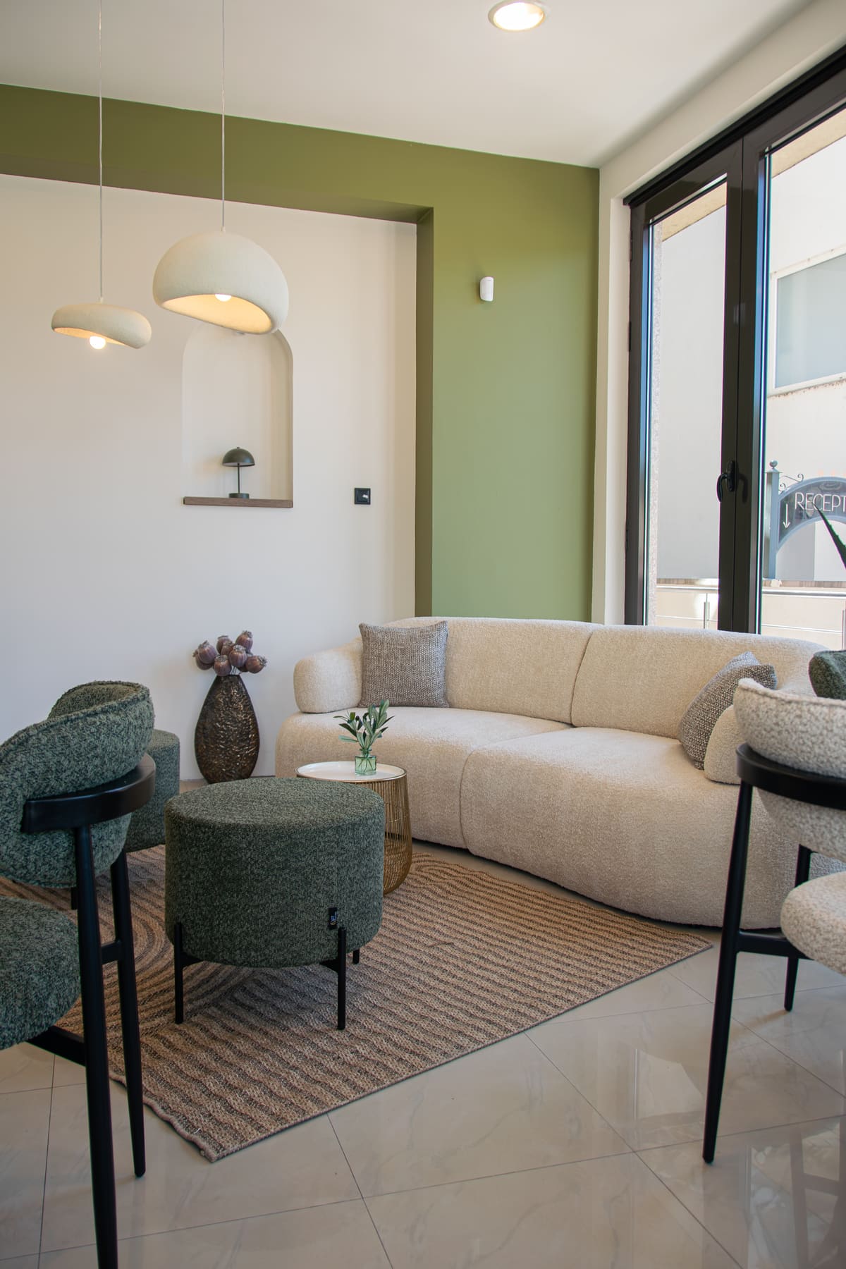 MoStay Boutique Hotel lobby — warm reception area